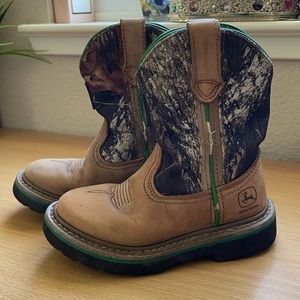 John Deere Leather Johnny Popper Boots
